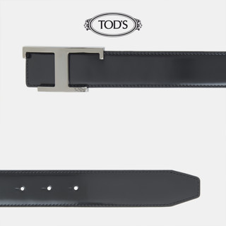 TOD'S 托德斯 2021春夏新品男士双面牛皮腰带皮带 XCMCQR51100OXW（黑色拼棕色、105cm）