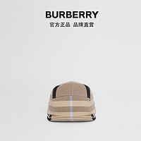 BURBERRY 博柏利 格纹棉制帆布提花帽子 80405361 暗雅沙色 L