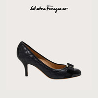 Salvatore Ferragamo/菲拉格慕 女士VARA蝴蝶结高跟鞋 692392(12、黑色/1D)