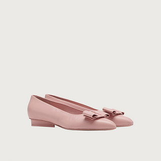 Salvatore Ferragamo/菲拉格慕 女士芭蕾平底鞋 741092（7、淡粉红色/1D）