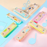 Hape 口琴儿童玩具木制10音阶蓝调口琴7色可选1-3-6岁男女小孩生日礼物 E8473儿童布鲁斯口琴（薄荷蓝）
