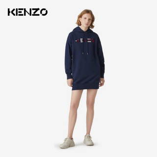 女士KENZO LOGO连衣裙 FA62RO7724MO 76A海军蓝色 XS