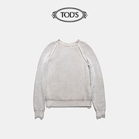 TOD'S 托德斯 2021春夏新品男士圆领套头罗纹针织衫 X8MC142815TTIR 灰白色 S