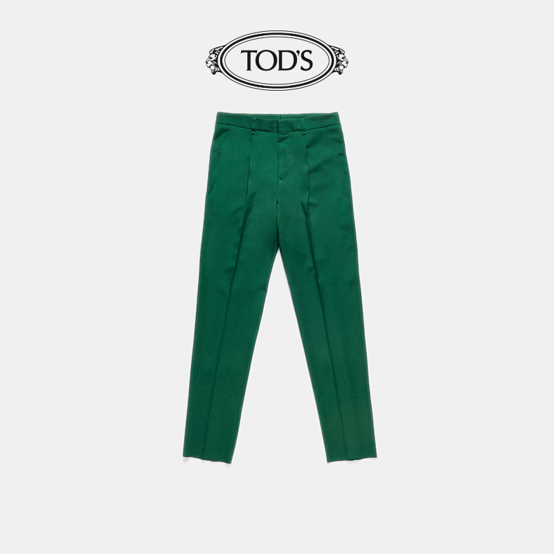 TOD'S 托德斯 2021春夏新品男士休闲长裤直筒裤 X3M81424260TMD 绿色 S