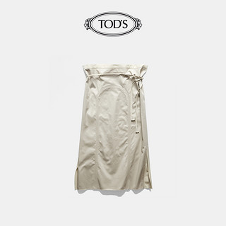 TOD'S 托德斯 2021春夏新品女士半身裙半身长裙 X4W9142511ETLF（38、米白色）