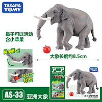 TAKARA TOMY 多美 TOMY多美安利亚野生动物模型仿真儿童认知男孩玩具亚洲大象981503