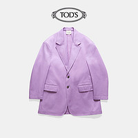 TOD'S 托德斯 2021春夏新品女士收腰西装长袖外套夹克 X2W7442306ETLF 紫色 40