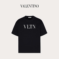 Valentino/华伦天奴男士 黑色 VLTN 印花纯棉圆领T恤（3XL、黑色）