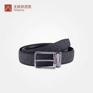 MICHAEL KORS 迈克·科尔斯 MK腰带男经典印花LOGO可裁剪男士皮带 36H9MBLY4V BLACK