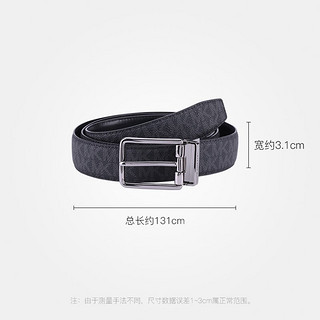 MICHAEL KORS 迈克·科尔斯 MK腰带男经典印花LOGO可裁剪男士皮带 36H9MBLY4V BLACK