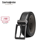 Samsonite 新秀丽 皮带男士休闲商务腰带裤带针扣礼盒装 父亲节礼物 120CM