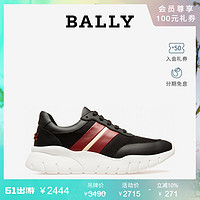 Bally/巴利新款BYLLET男士经典条纹网面厚底运动鞋休闲鞋6234563 黑色 42