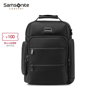 2021年新品Samsonite/新秀丽双肩包休闲商务电脑包大容量背包男包TW0*09006 黑色