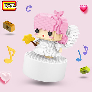 LOZ俐智微钻小颗粒积木城堡拼装玩具益智女孩成年旋转3D立体音乐盒动漫卡通礼品生日情人节礼物 9851天使音乐盒