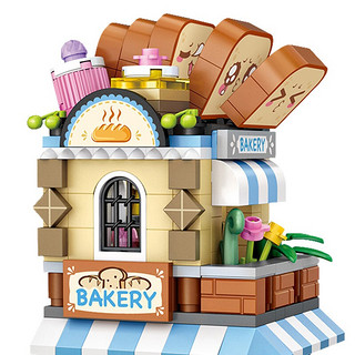 LOZ 俐智 小颗粒积木街景商店建筑拼装摆件生日礼物女玩具1646面包店