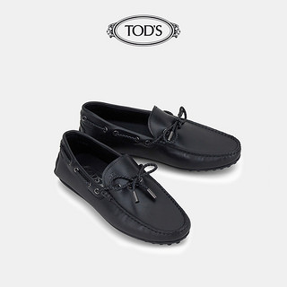 TOD'S官方正品2021春夏新品男士City系列牛皮豆豆鞋休闲鞋  XXM42C0EG90D90 黑色 42