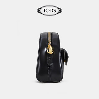 TOD'S官方正品2021春夏新品女包半月形牛皮相机包单肩包斜挎包  XAWTSIV7300RRE  黑色