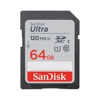 SanDisk 闪迪 64GB SD内存卡 U1 C10 至尊高速存储卡 读速140MB/s