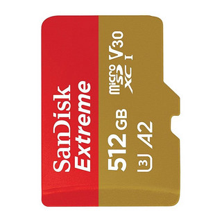 SanDisk 闪迪 Extreme 至尊极速移动系列 MicroSD存储卡 512GB（U3、V30、A2）