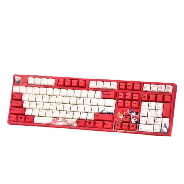 商品varmilo 阿米洛 ma108 锦鲤娘 108键 有线静电容键盘 红色 单光