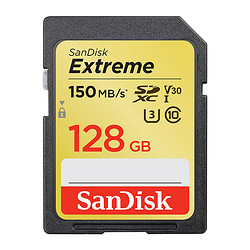SanDisk 闪迪 128GB SD存储卡 U3 C10 V30 4K至尊极速版 读速90MB/s