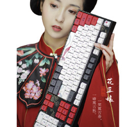 VARMILO 阿米洛 花旦娘 VA108 108键 有线机械键盘 黑色 Cherry红轴 无光