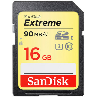 SanDisk 闪迪 Extreme 至尊极速系列 SD存储卡 16GB（UHS-I、V30、U3）