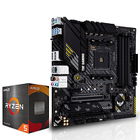 ASUS 华硕 TUF GAMING B450M-PRO S 主板 + AMD R5-5600X 盒装CPU处理器 套装