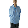 monkey time 男士条纹长袖衬衫 H184 B91 W78 H91 浅蓝色 S
