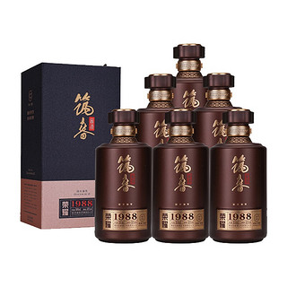 筑春 荣耀 1988 53%vol 酱香型白酒 500ml*6瓶 整箱装