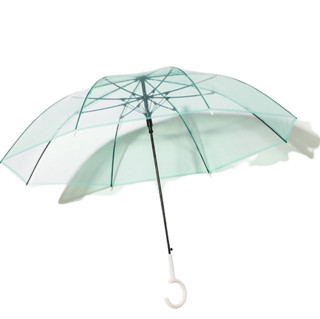 Beneunder 蕉下 透彩系列 BU9087 8骨睛雨伞2把装 透明色+草青绿