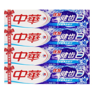 中华牙膏优加健齿白深海晶盐牙膏155g4