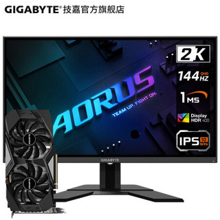 技嘉（GIGABYTE）GTX1660/super GAMING OC 6G 显卡游戏独显 2060 1660S OC+G27Q电竞显示器