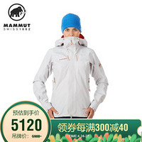 MAMMUT/猛犸象 Eiger Nordwand 户外女防风衣防寒服硬壳夹克外套女 理石灰色 M