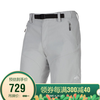 MAMMUT/猛犸象 TREKKERS 户外运动短裤男轻量弹力速干短裤 路灰色 欧码-XL