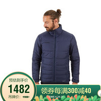 MAMMUT/猛犸象 Whitehorn 男户外羽绒服超轻羽绒服修身两面穿运动中层羽绒服 深海蓝色-黑灰色 L