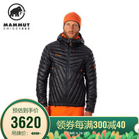 MAMMUT/猛犸象 Eiger Eigerjoch户外羽绒服男保暖连帽超轻羽绒服鹅绒羽绒服850蓬 暗夜黑 XL