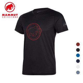 MAMMUT/猛犸象 QD AEGILITY 男士户运动T恤轻量舒适速干柔软LOGO短袖T恤男 浅海岸蓝色 XL