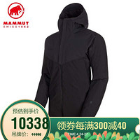 MAMMUT/猛犸象男士秋冬DELTA X750蓬防风保暖长款硬壳羽绒大外套 黑色 L（欧码偏大）