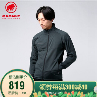 MAMMUT/猛犸象 Nair ML 男士秋冬弹力轻量柔软速干柔软抓绒衣中层夹克外套 黑色 XL