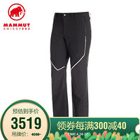 MAMMUT/猛犸象 Scalottas HS Thermo 男士秋冬防风透气保暖硬壳裤 黑色-黑灰色 48