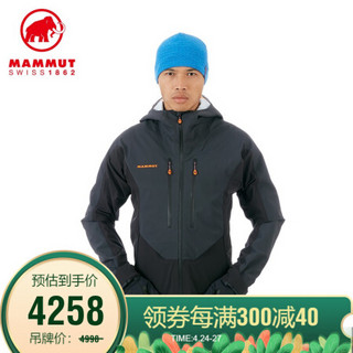 MAMMUT/猛犸象 Eiger Eisfeld Guide 男士秋冬新品防风透气徒步软壳夹克外套 黑色 XL