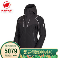 MAMMUT/猛犸象 Scalottas HS Thermo 男士冬季防风透气保暖硬壳滑雪棉服 黑色-黑灰色 M