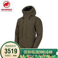 MAMMUT/猛犸象 Seon HS Thermo 男士冬季防风750蓬鹅绒硬壳羽绒大衣外套 蜥绿色 M