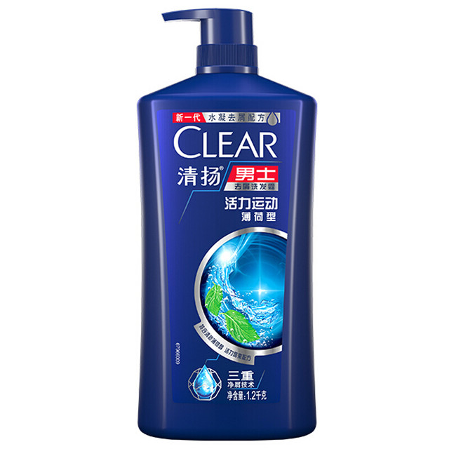 清扬 洗发露 活力运动薄荷型 1.2kg