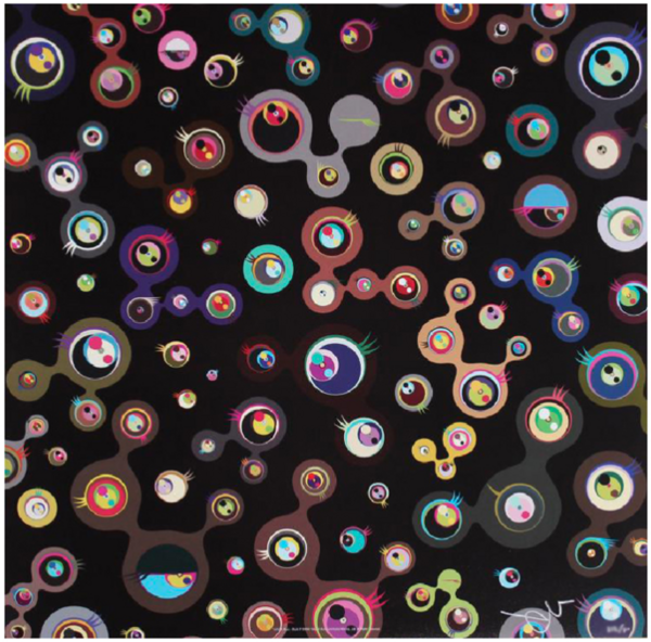 howstore村上隆水母眼50x50cm胶印版画版画2011年