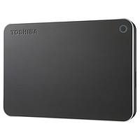 TOSHIBA 东芝 Premium系列 2.5英寸USB-C移动机械硬盘 USB3.0 2TB 高级灰