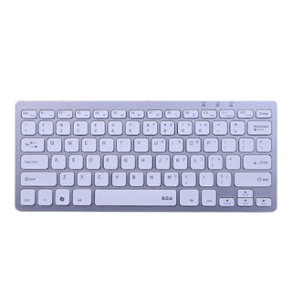 B.O.W 航世 HW098A 78键 有线薄膜键盘 银色 无光