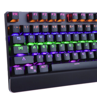 BASIC 本手 K-G300 104键 有线机械键盘 黑灰 国产青轴 混光