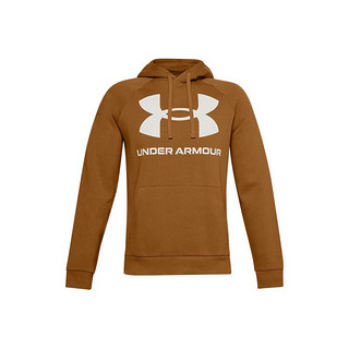 UNDER ARMOUR 安德玛 Rival Big Logo 中性运动卫衣 1357093-707 黄色 XXL